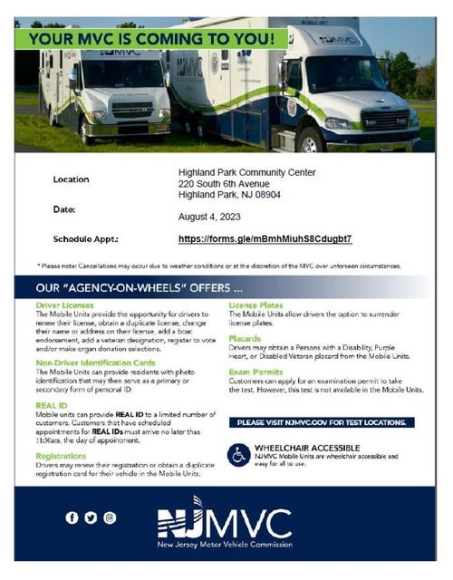 Motor Vehicle Agency on Wheels