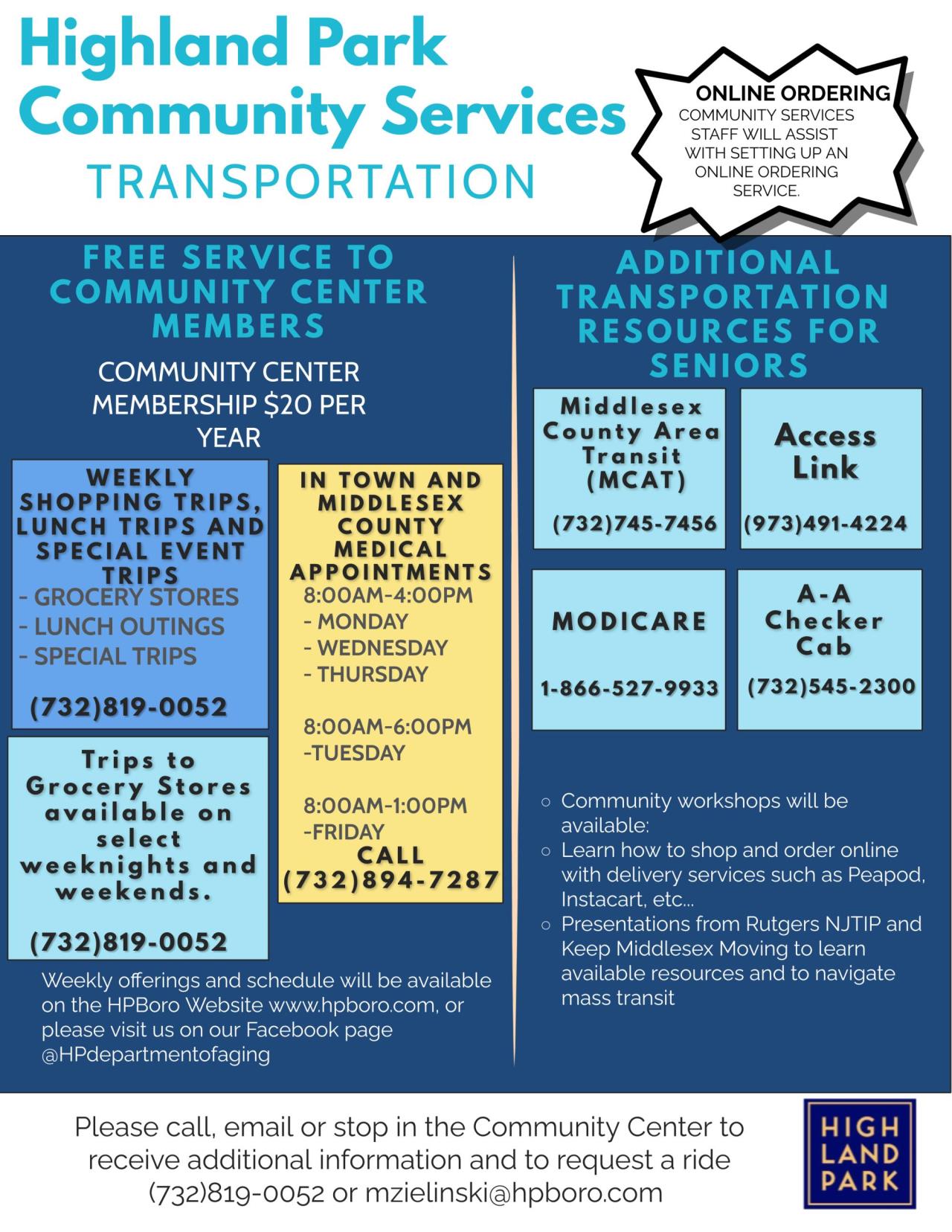 Updated Transportation Information Flyer